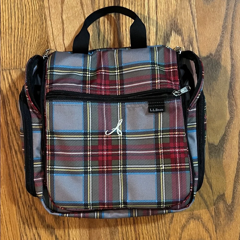 L.L. Bean Plaid Toiletry Bag Initial A - Picture 2 of 5